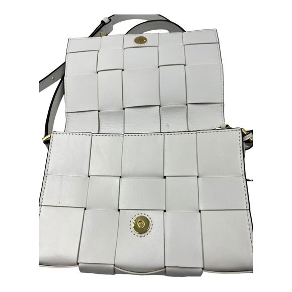 Michael Kors Lattice Leather While Crossbody Handbag - Picture 6 of 8